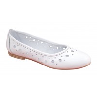 Oferta marimea 38 Balerini dama casual din piele naturala - Model Clara Alb
